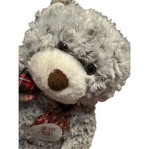 FAO Schwarz Bears With A Cause Gray Plush Teddy Bear With Plaid Bowtie 2017